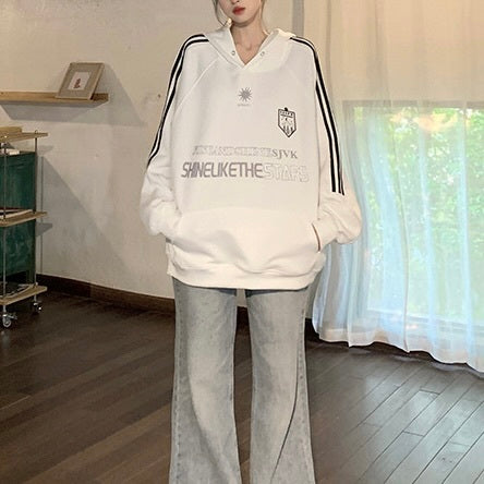 アメリカン ヨーロッパ 韓国カジュアル 韓国ストリート ユニセックス オーバーサイズ プルオーバーフーディー mry001061