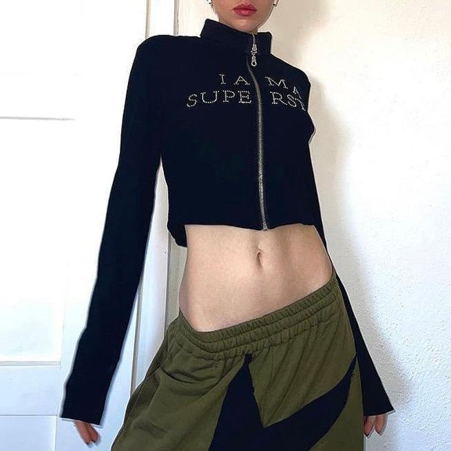 ジッパーセーター ショート mry000275