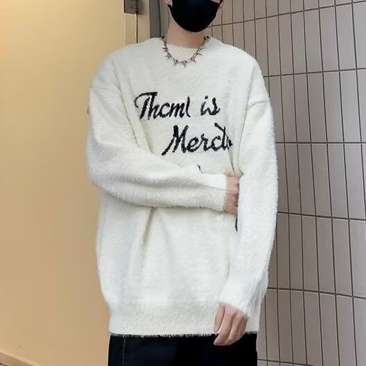 アメリカン 韓国デザイン 韓国ストリート トレンド オーバーサイズ ボアトレーナー mry001376