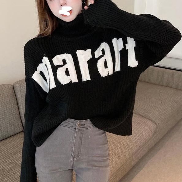 2カラー展開 アメリカン 韓国ストリート 韓国カジュアル オーバーサイズ セーター mry001333