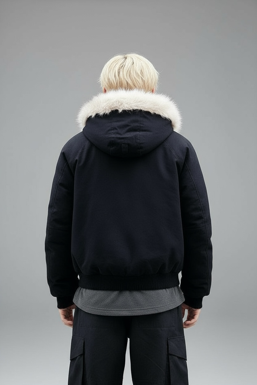 『※限定価格/SNS大人気アウター⚡️』【2color】 Unisex Edge Line Boa Jacket mry001614 Warm Fur Trim Zip Jacket mry001794