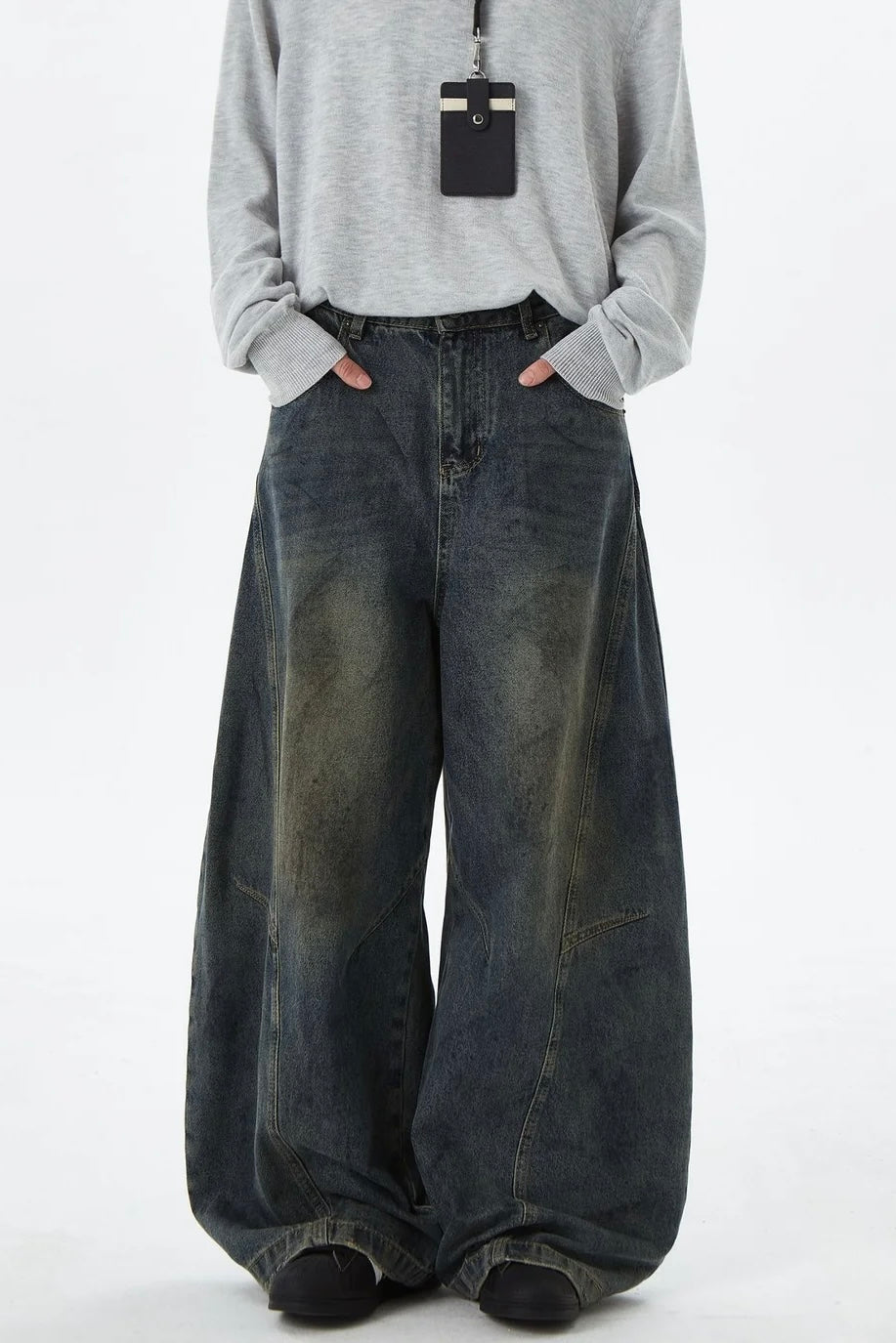 【COVER:FIT】 Retro Washed Denim Pants mry001856