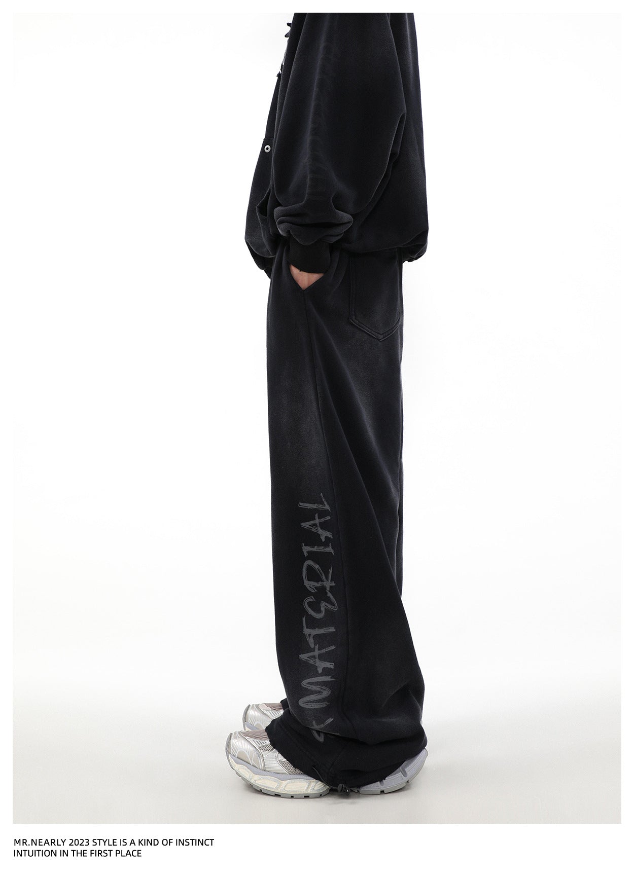 《5000枚突破 / 殿堂入りアイテム》【YURU:FIT】Damage dolman Sweat Pants mry001585