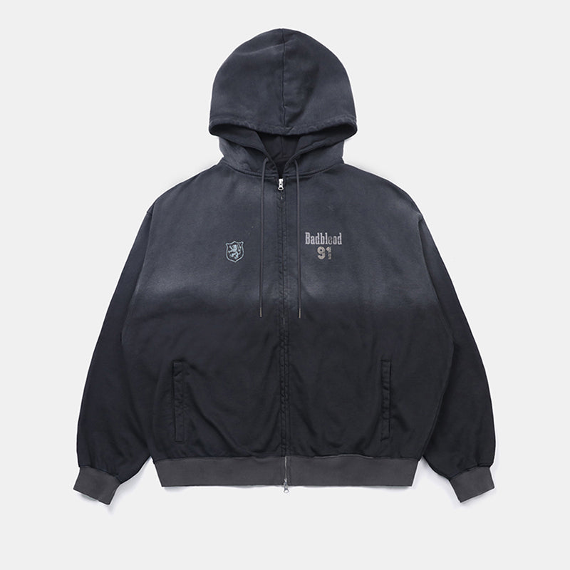 【Tops】Badblood Oversized Zip Hoodie mry001884