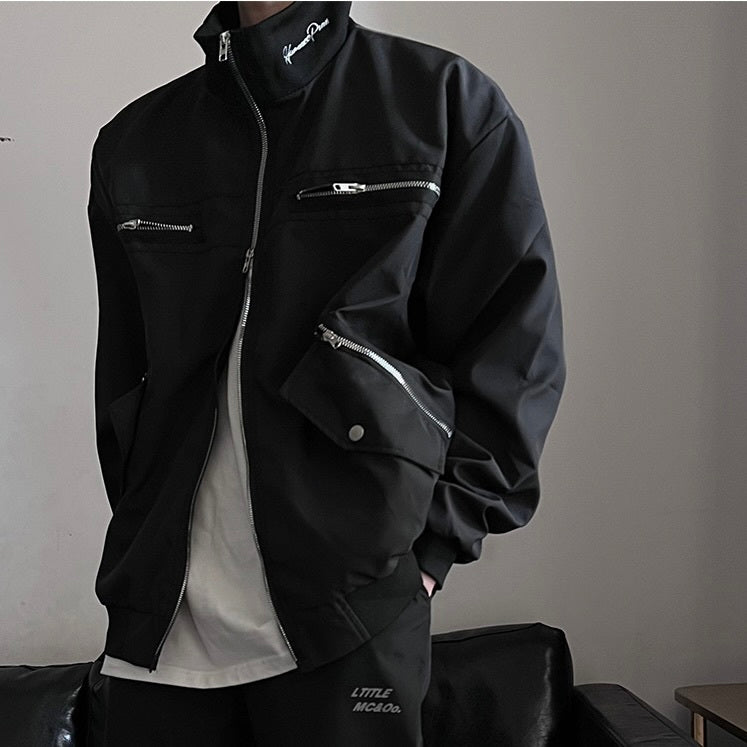 【Black Mamba】2カラー展開 韓国ストリート 韓国カジュアル トレンド シンプル ジャケット mry001275