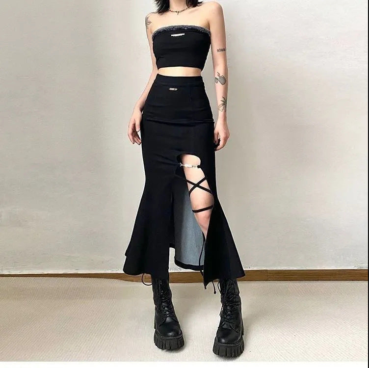 ハーフスリット マーメイドスカート mry000183