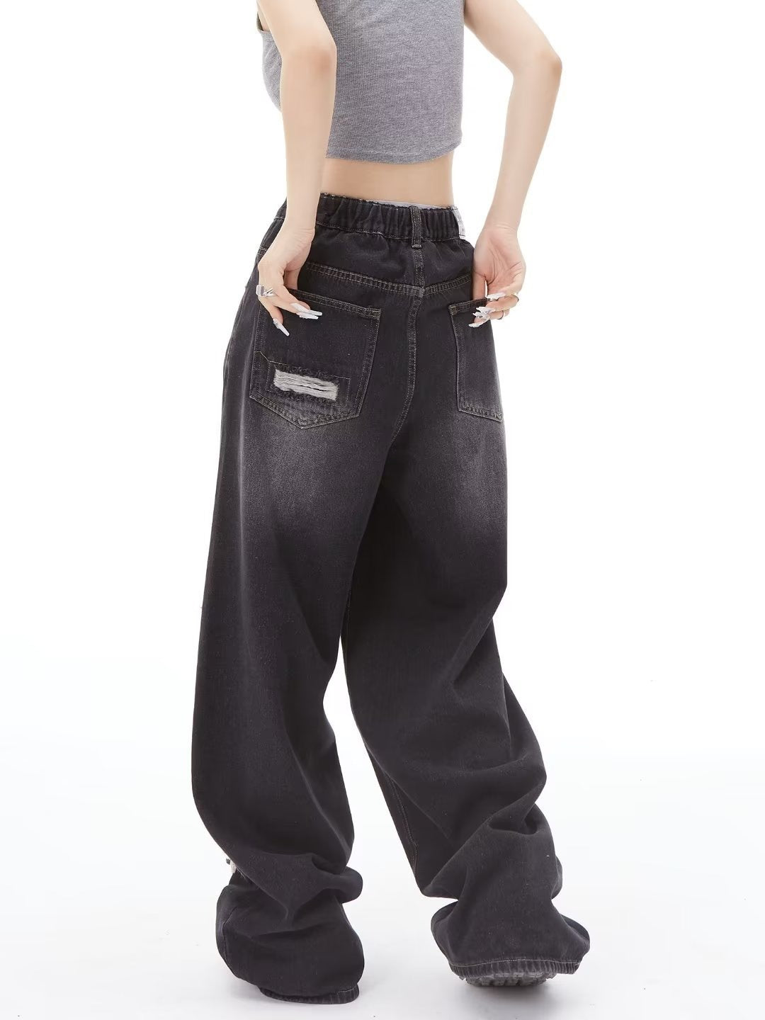 《今だけ限定価格💥🏷️》2color Dameged Wide Denim Pants mry001605