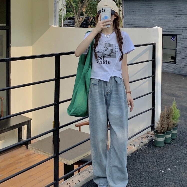 変形トップス 半袖 Tシャツ mry000015