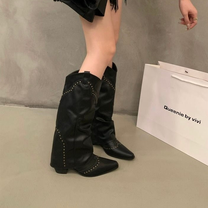 【Taéf】2カラー展開 ウエスタンブーツ mry001550