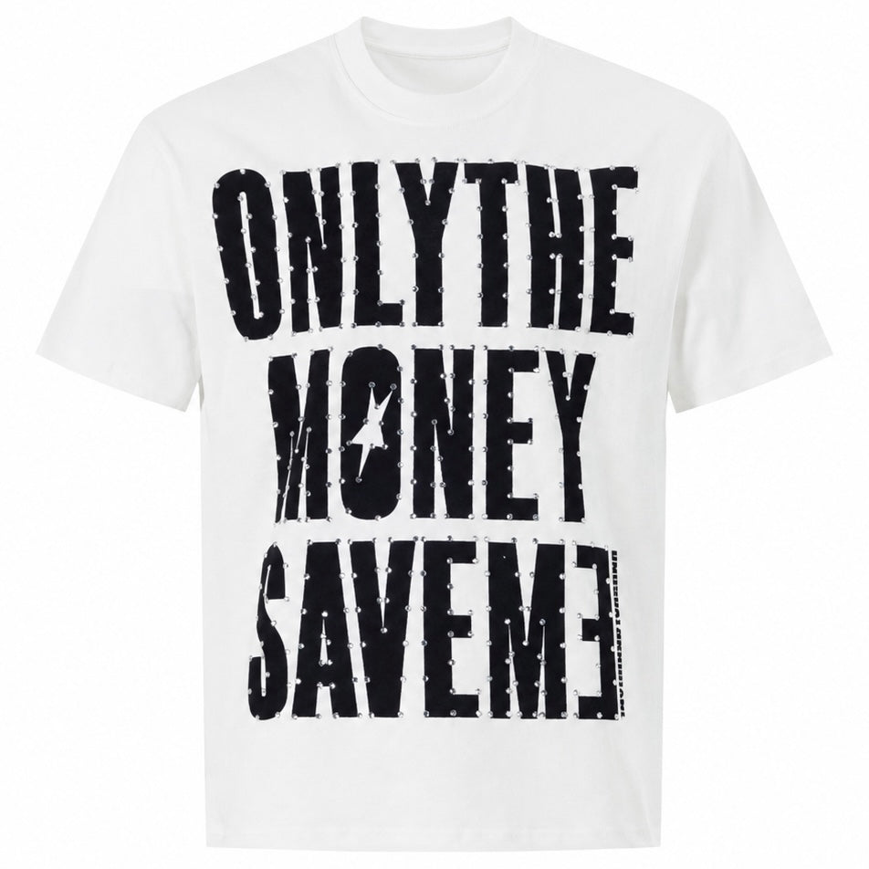 【トップス】ビッグロゴラインストーンTシャツ mry002449