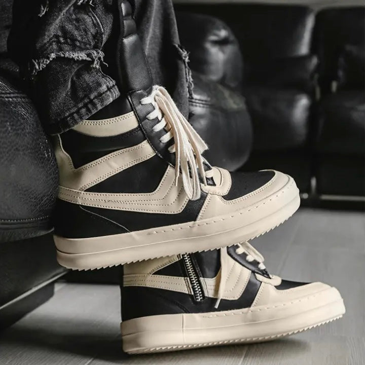 Two-Tone Designer High-Top Street Sneakers mry001954