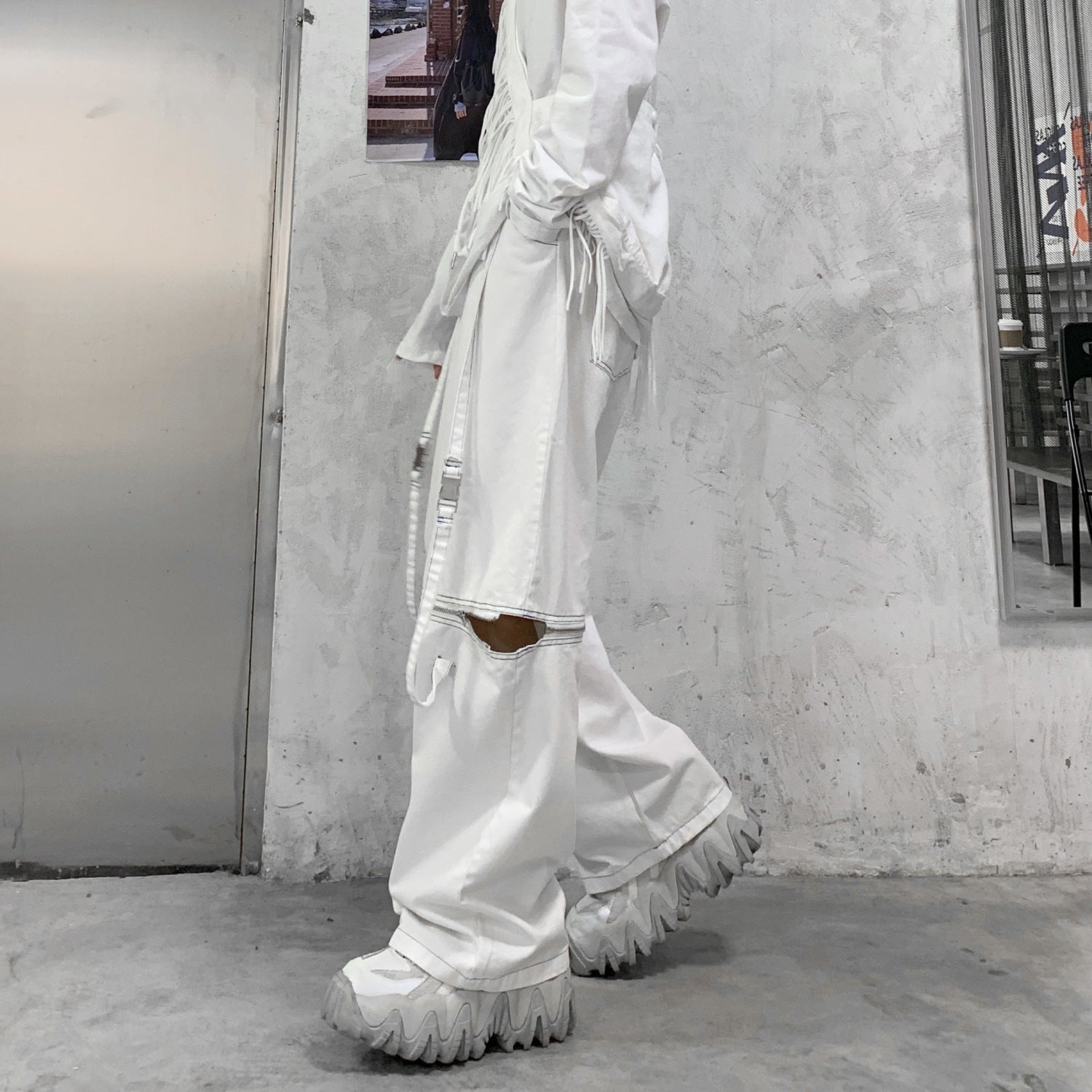 ワンエイト ハイストリート ユニセックス ワイドパンツ mry000046