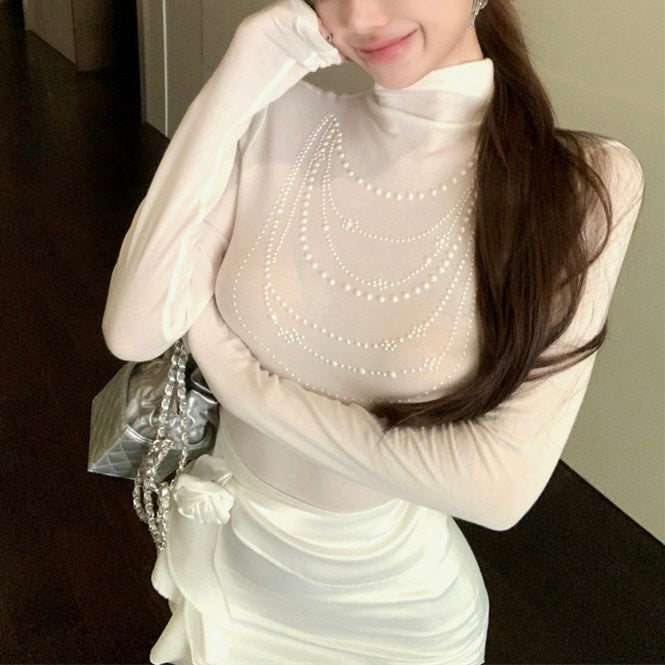 【Orchid】2カラー展開 チェーンジュエルニット mry001525