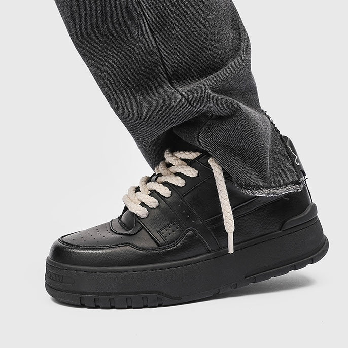 【評価★4.8以上/期間限定SALE】Rope Lace Street Platform Shoes mry001950