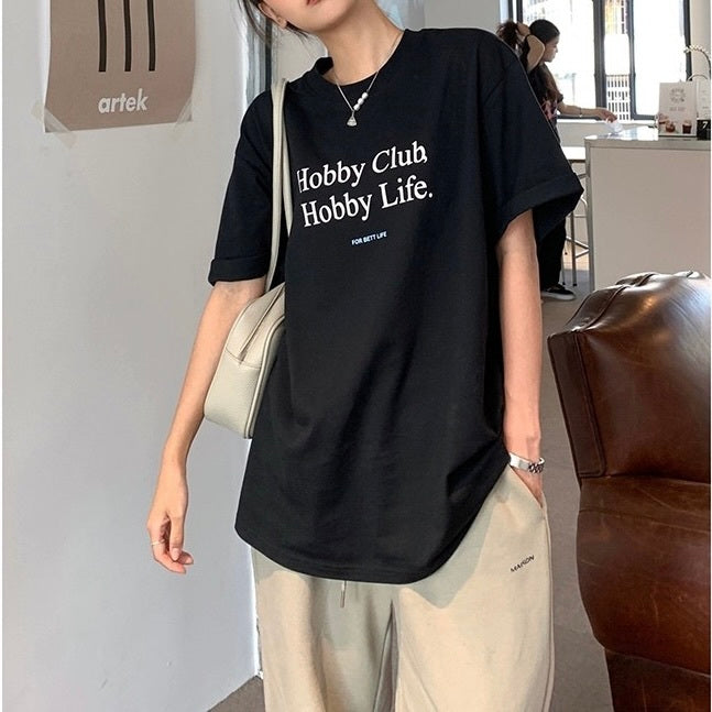 2カラー展開 2023SS シンプル ロゴ 半袖 Tシャツ 韓国カジュアル 韓国ストリート ユニセックス mry000877