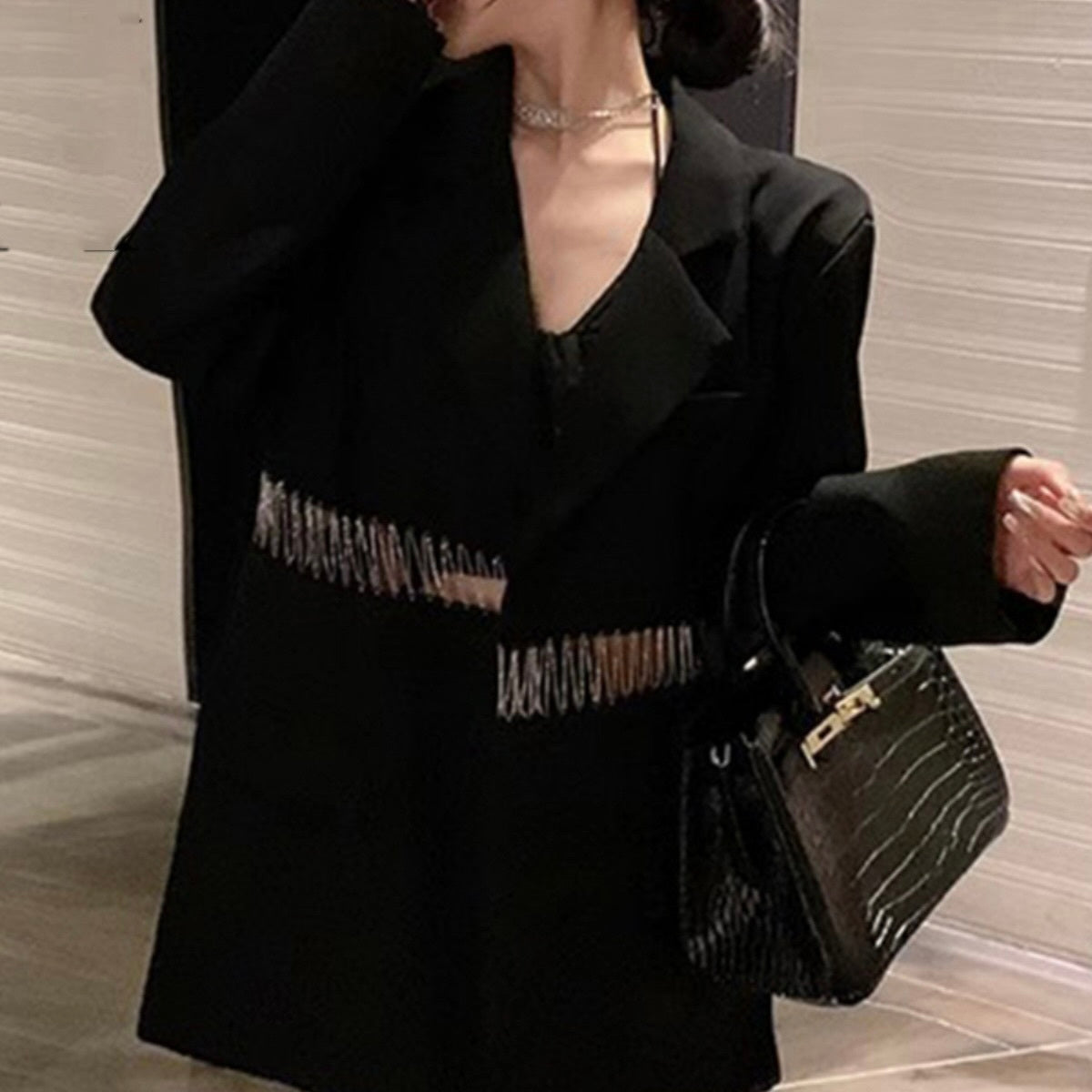 【Chéri】韓国ストリート 韓国カジュアル 韓国デザイン ブラック mry001178