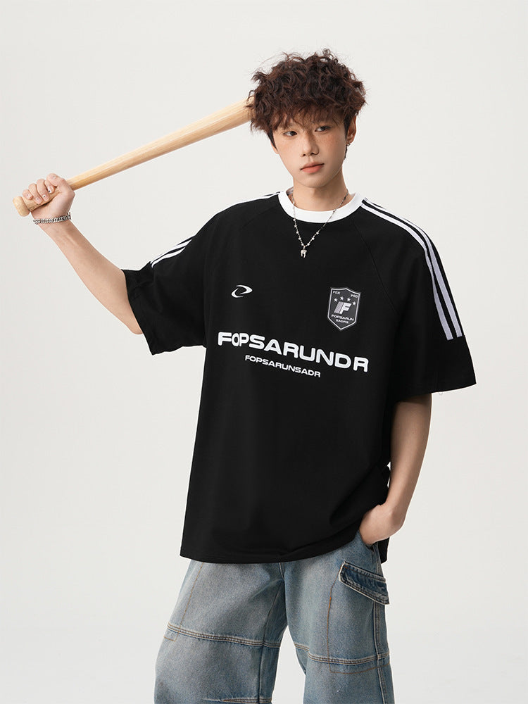 【3color】Fopsarundr Varsity Stripe Jersey T-Shirt mry001710