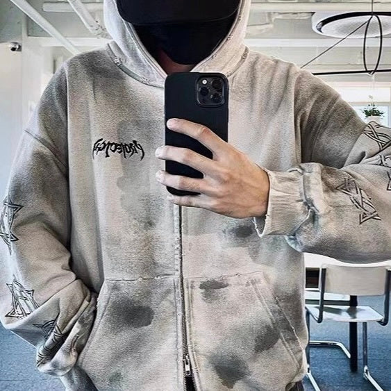 グラデーションジップアップパーカー mry001298