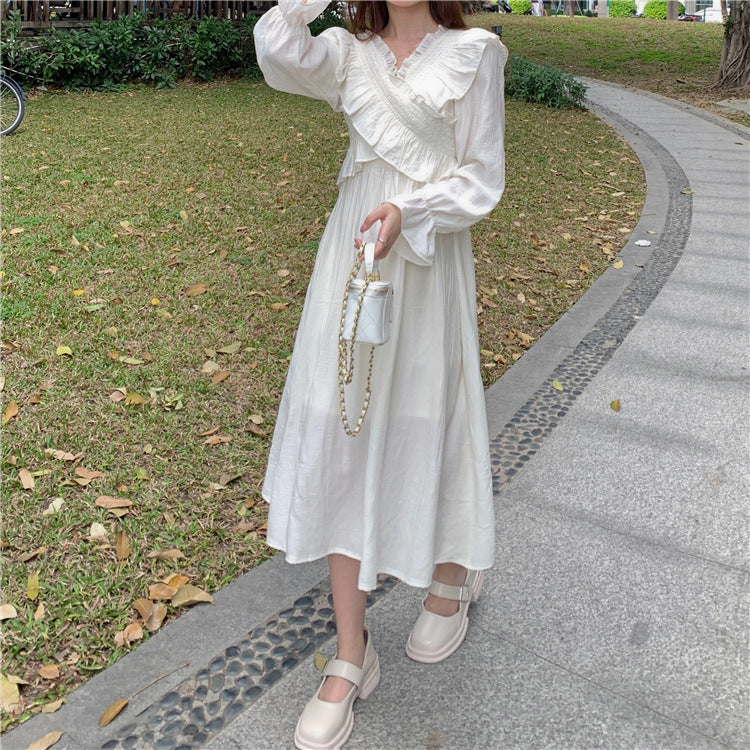 フリル オフショルダー シフォンワンピース mry000237