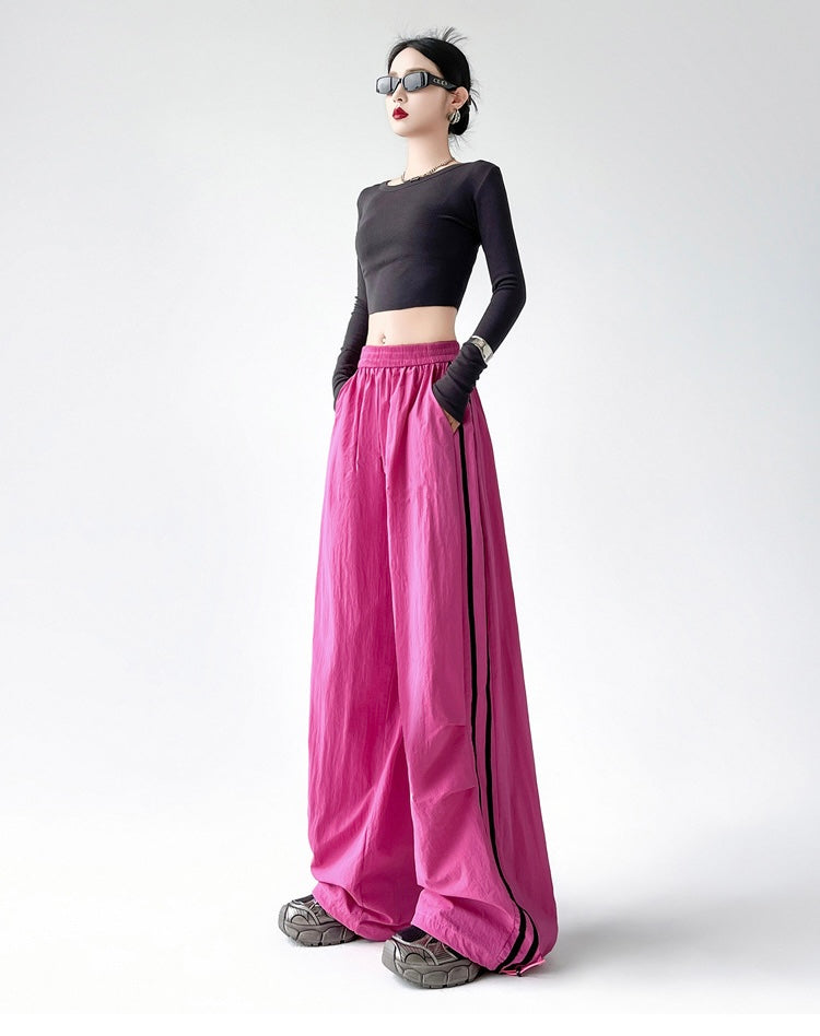 【YURU:FIT/3color】Glowline Baggy Track Pants mry001661