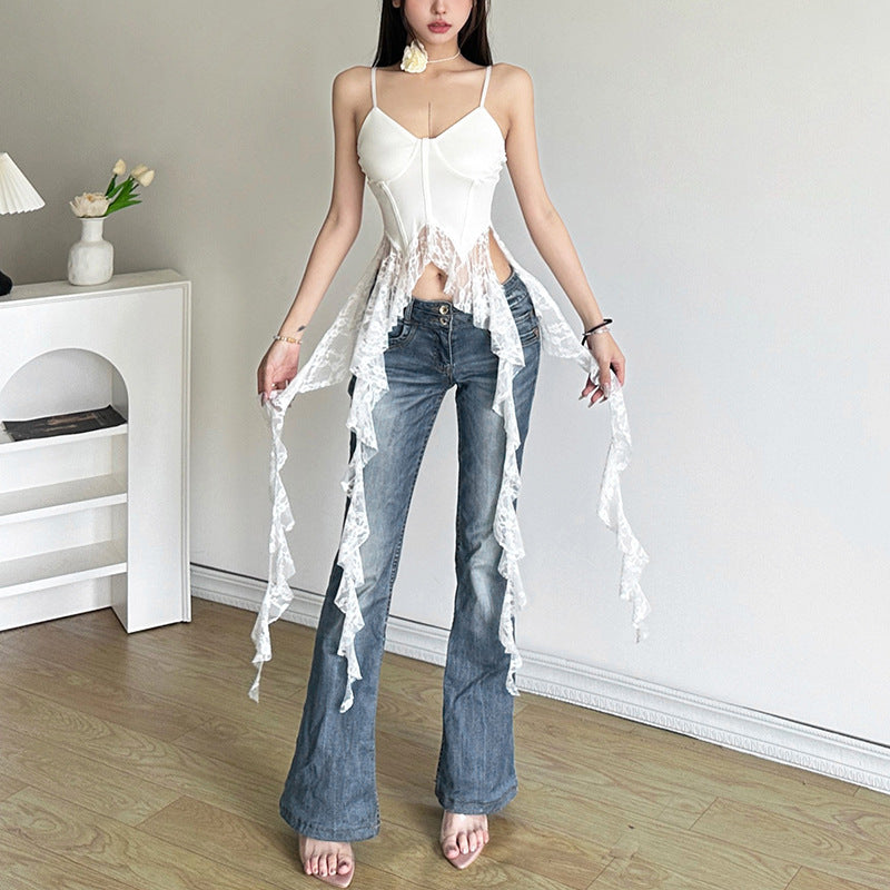 2カラー展開 韓国デザイン 韓国カジュアル オフショルダー キャミソール mry001162