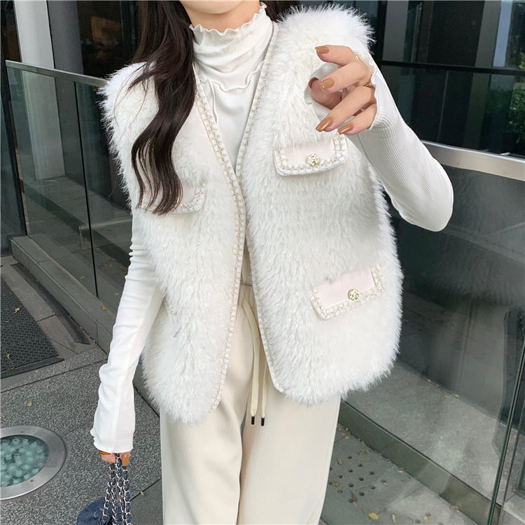 ファー ベストジャケット mry000421