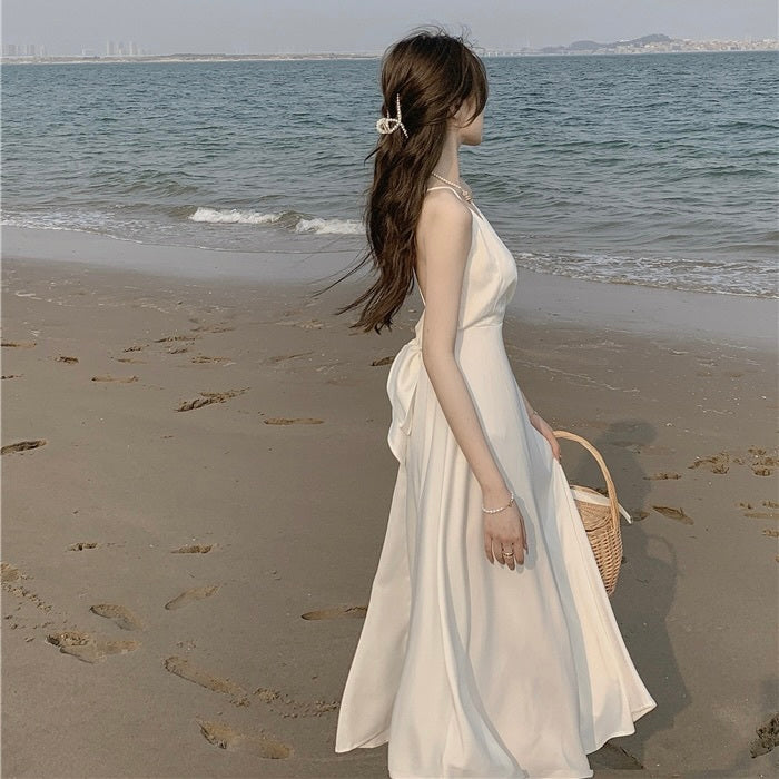 クリスクロス タイバック キャミドレス mry000233