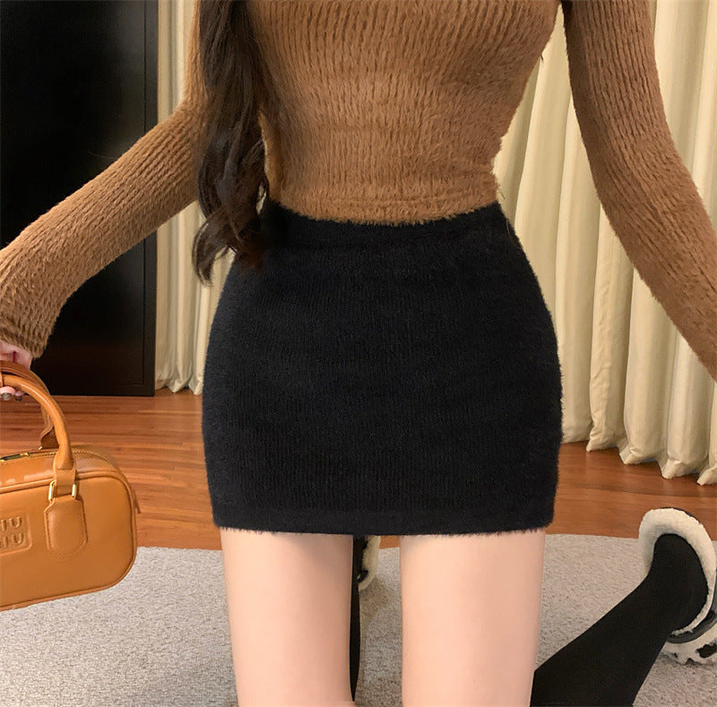 3カラー展開 アメリカン 韓国ストリート 韓国カジュアル タイトシルエット ミニスカート mry001126