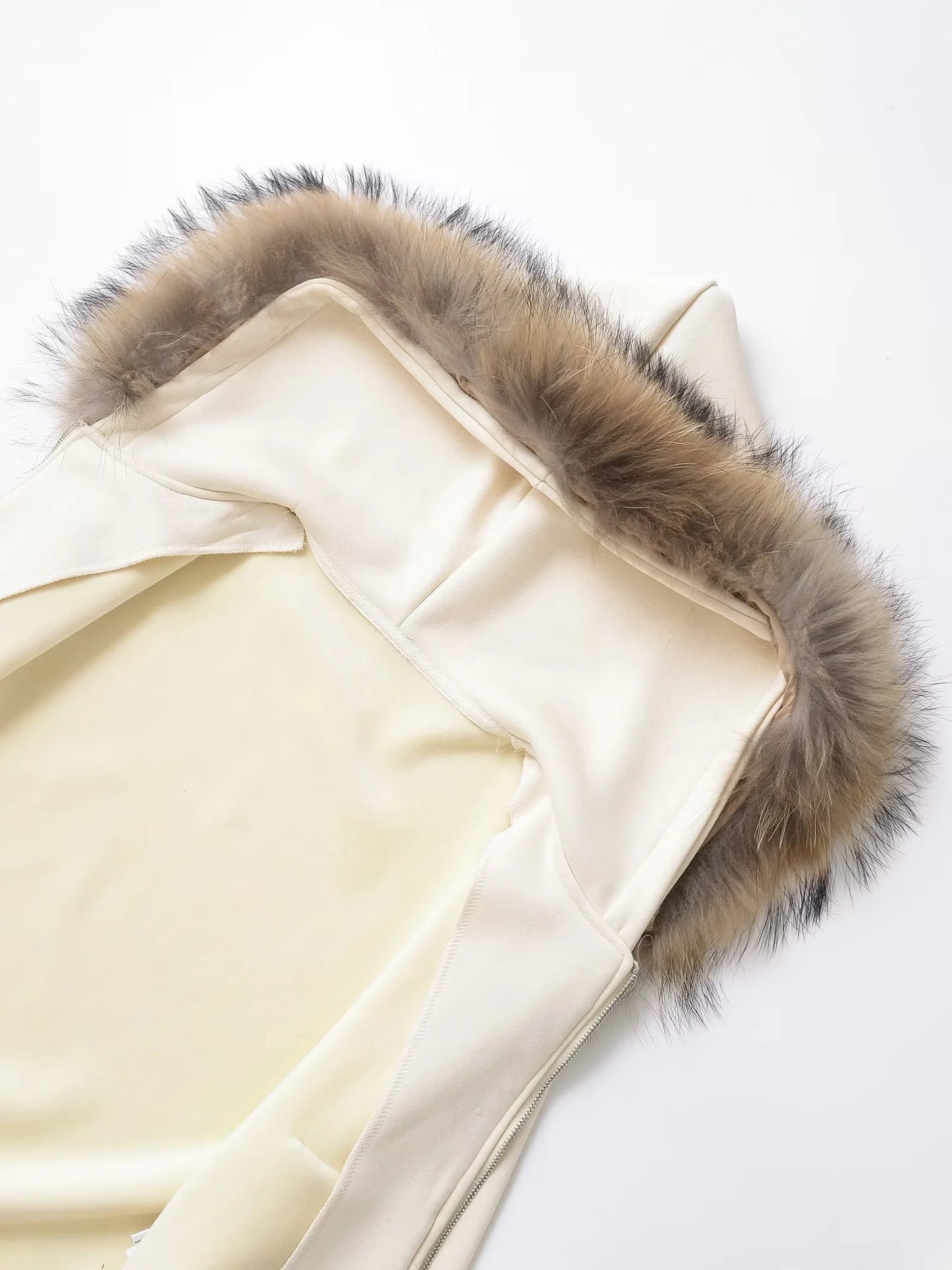 【3color】Faux Fur Luxe Zip Hoodie mry001637