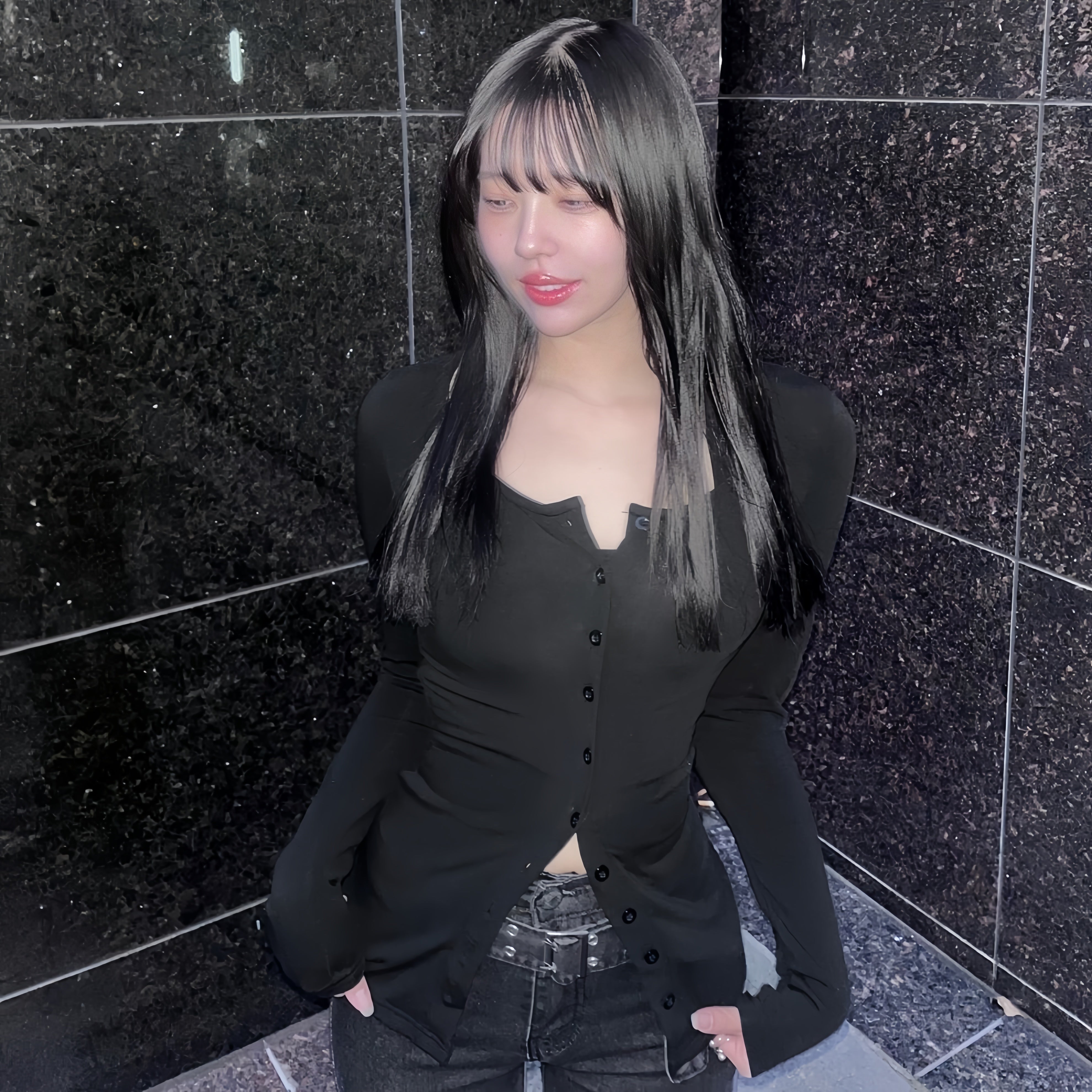 【Black Mamba】2カラー展開 ホルターネックツーピースカーディガン mry001116