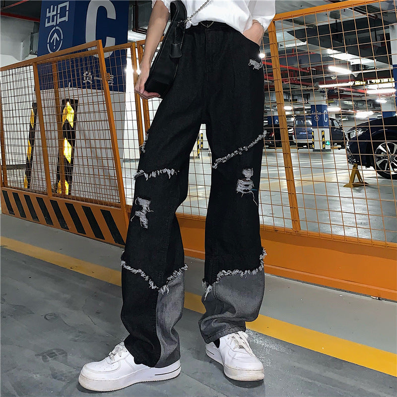 ダメージ ワイド ストリートパンツ ユニセックス mry000018