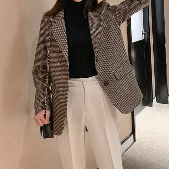 英国風 格子柄ジャケット mry000423