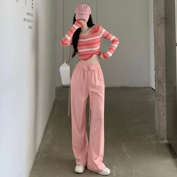 ストライプ スリムニット mry000297