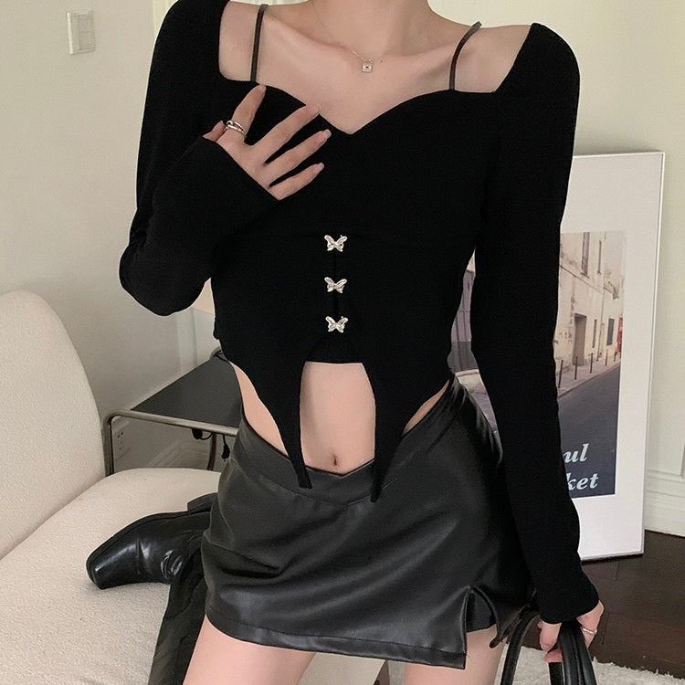 フロントバタフライ ショートトップス mry000248