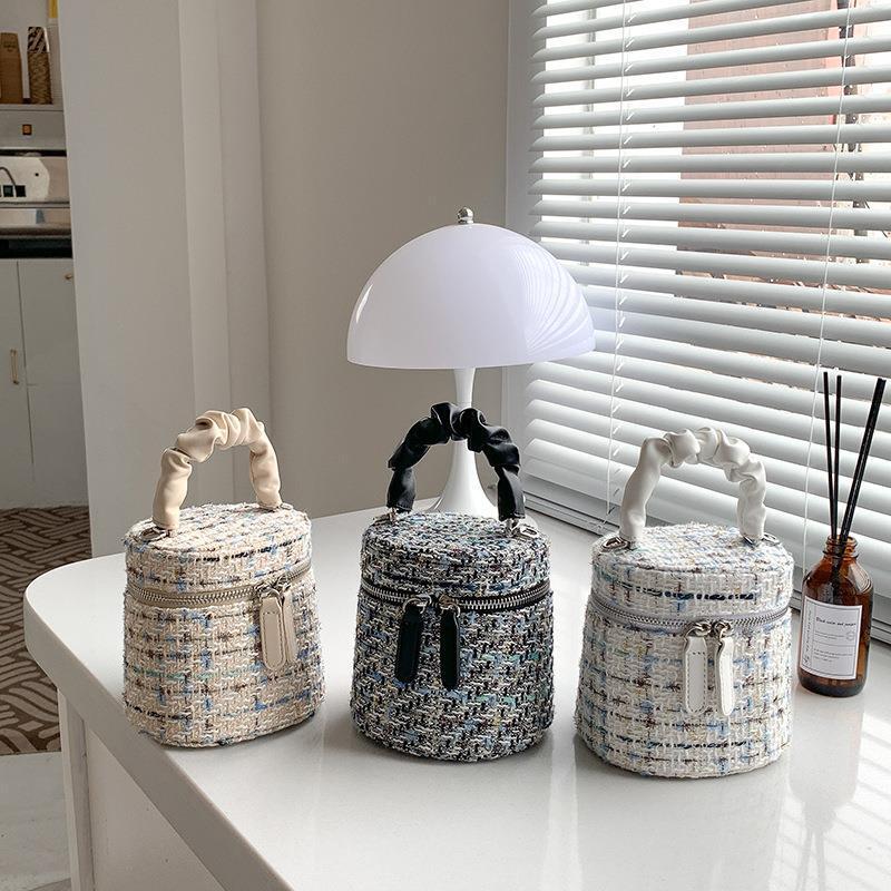 【送料無料】チェーン付き ミニツイード ハンドバッグ mry000630