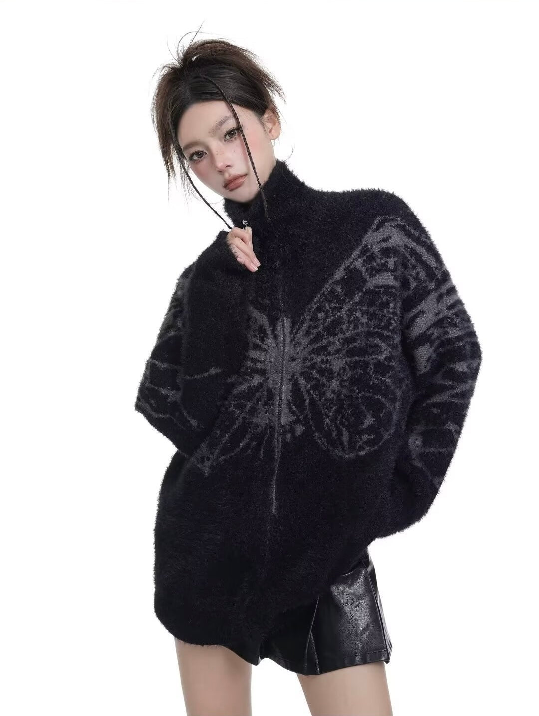 【2color】Butterfly Embrace Fuzzy Knit mry001617