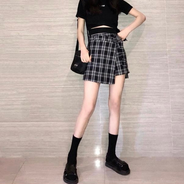 穴あき へそハイウエスト スリムトップス mry000082