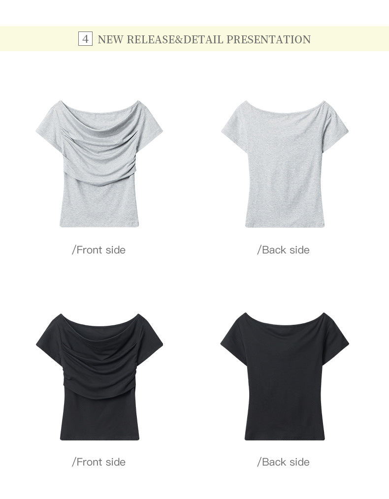 【2color】Silhouette Flow Draped T-Shirt mry001688