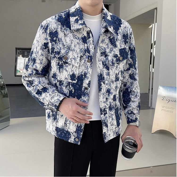 2カラー展開 韓国ストリート 韓国デザイン ヴィンテージ デニムジャケット mry001276