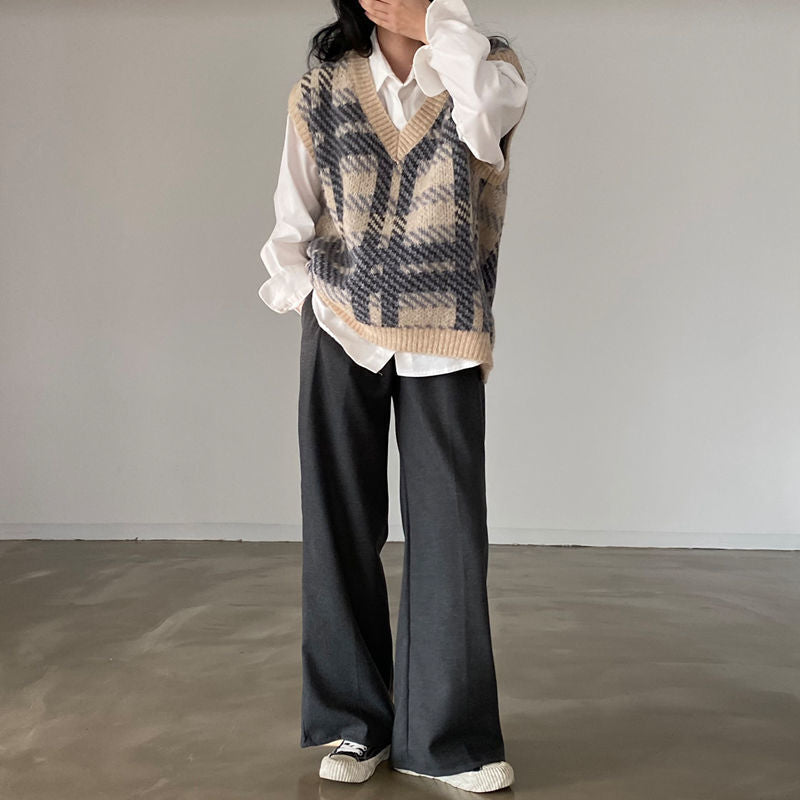 チェック柄 ベスト mry000149