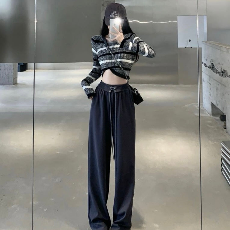 ストライプ スリムニット mry000297