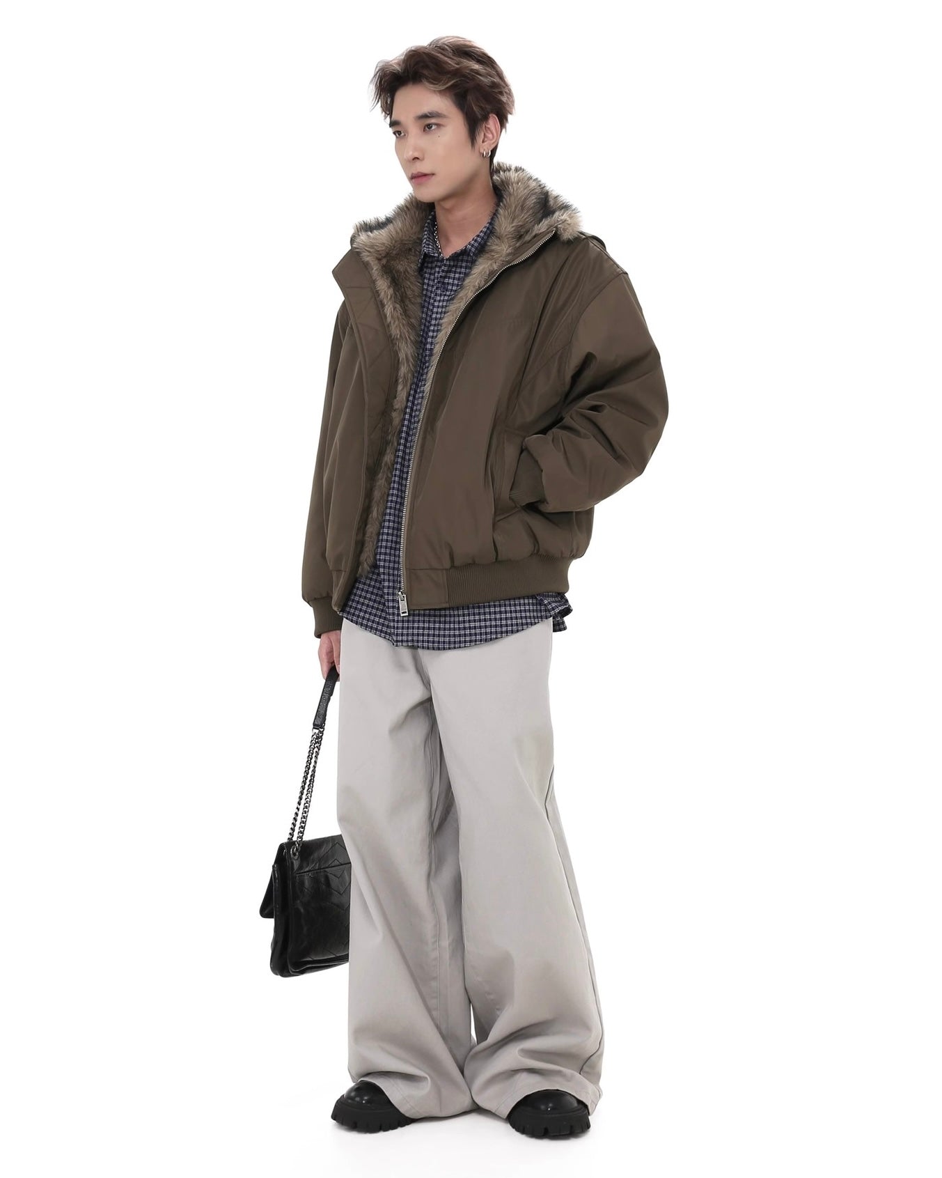 【高品質】Unisex Faux Fur Jacket mry001985