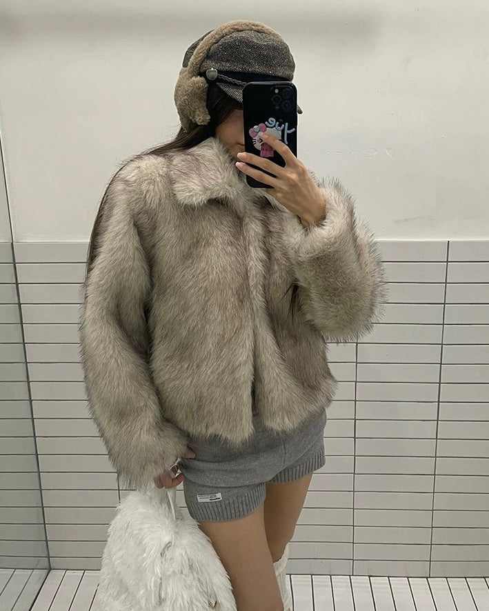 ※残りわずか『評価★4.8以上/SNS大人気アイテム💎』Faux Fur Jacket mry001785