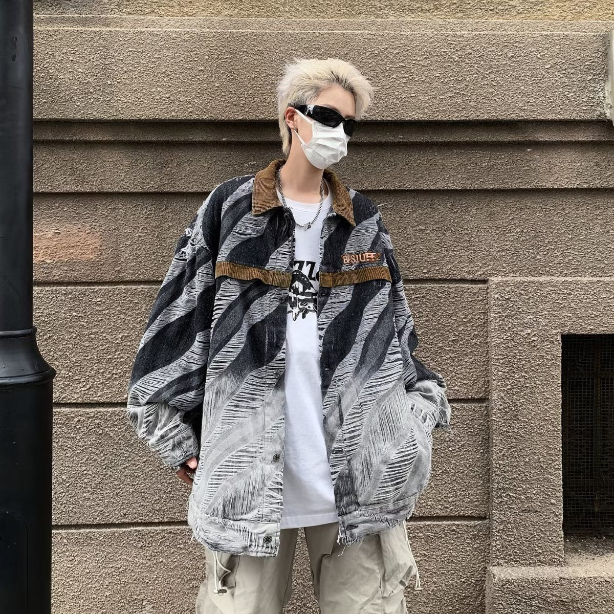 Raw Edge Oversized Jacket mry001823