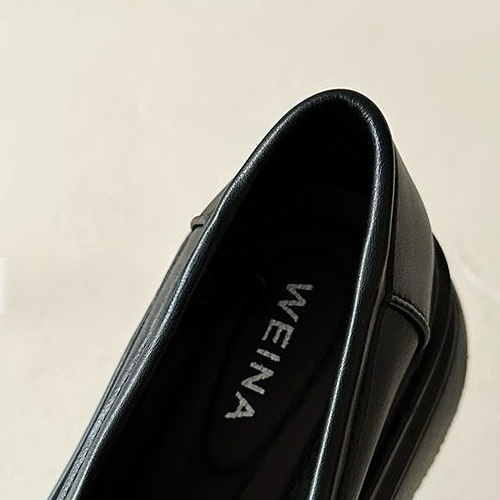 Square Toe Platform Loafers mry001978