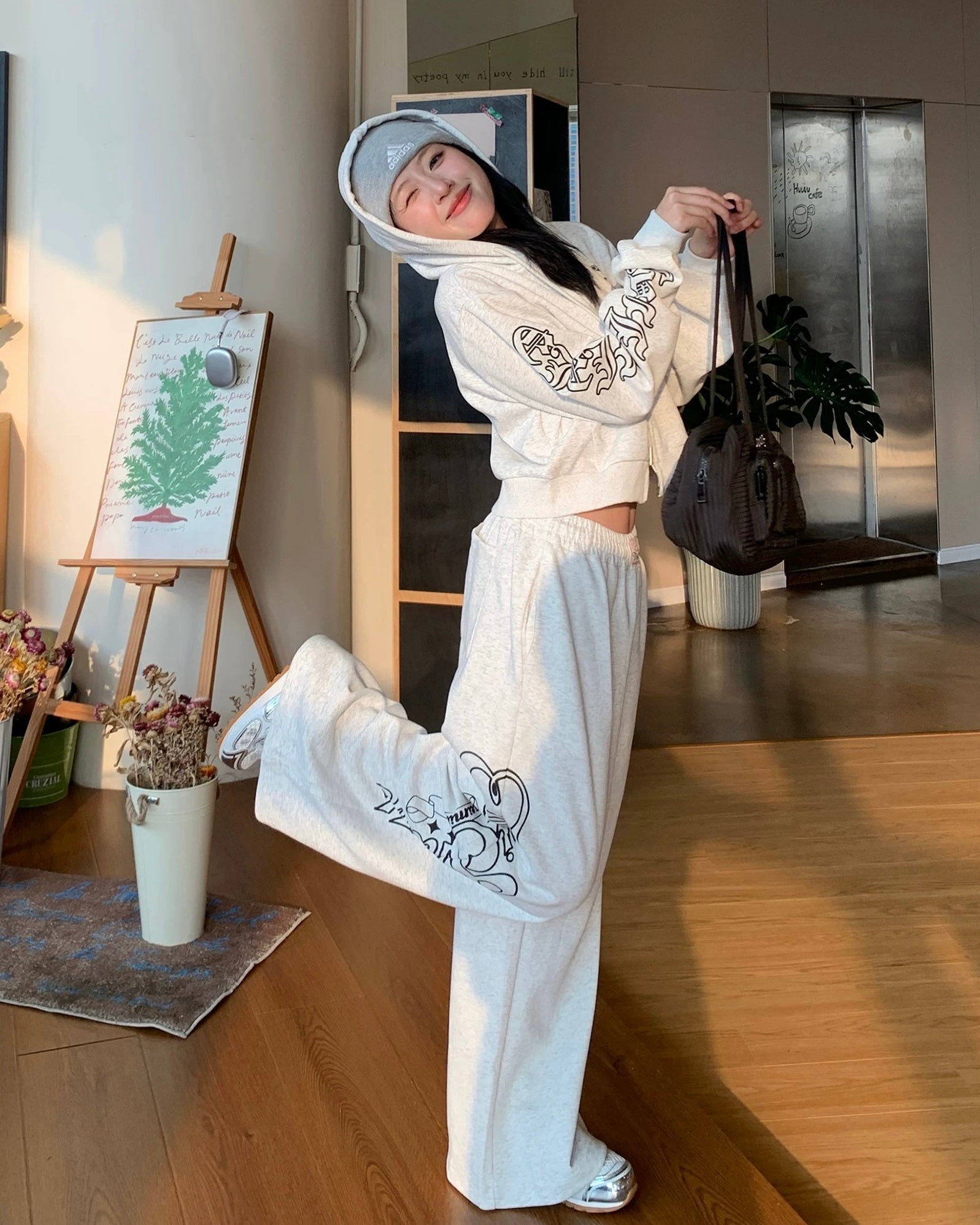 【Set-Up】Pastel Gothic Print Street Set-Up mry001889