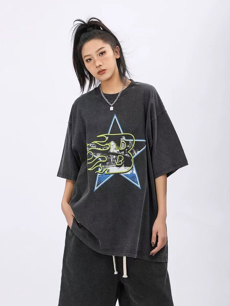 Flame Star Graphic T-Shirt mry001657