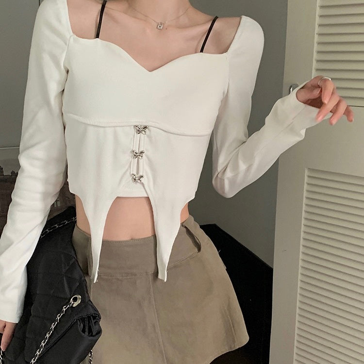 フロントバタフライ ショートトップス mry000248