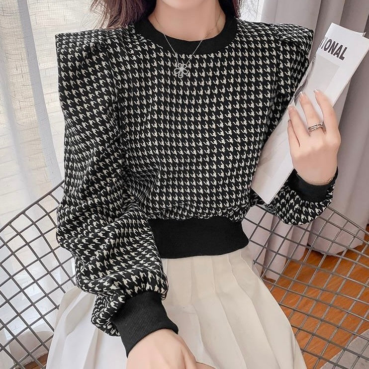 チェック柄 プルオーバーセーター mry000241