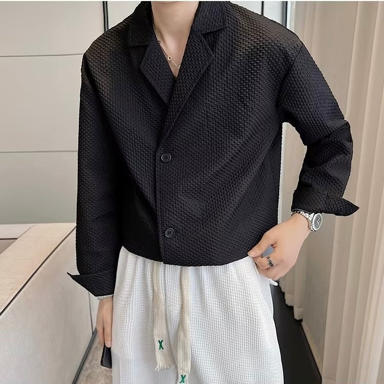 2カラー展開 韓国ストリート 韓国カジュアル トレンド シンプル ゆったりシャツ mry001285